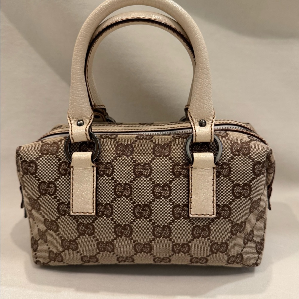 Gucci Beige GG Print Monogram Canvas Mini Handbag - Picture 7 of 16